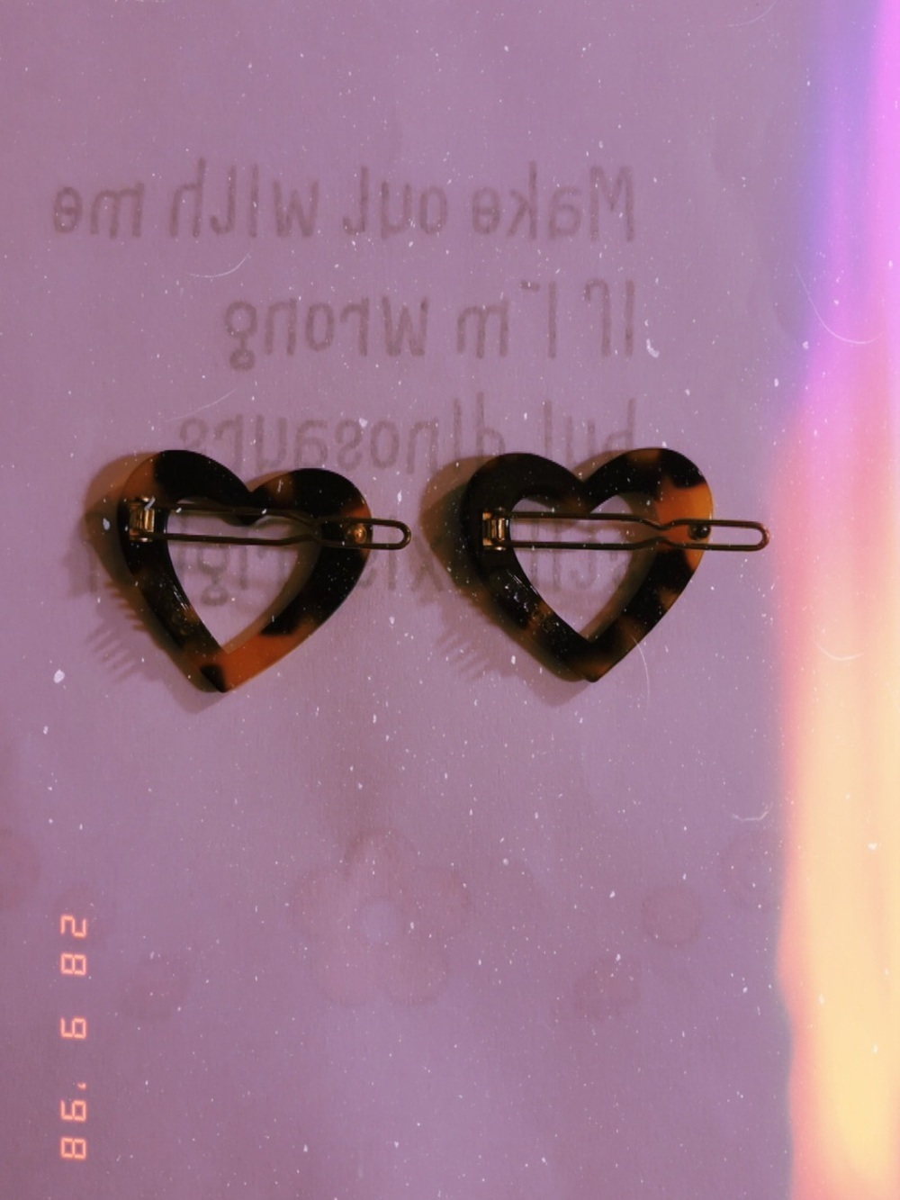 heart shaped hair clips